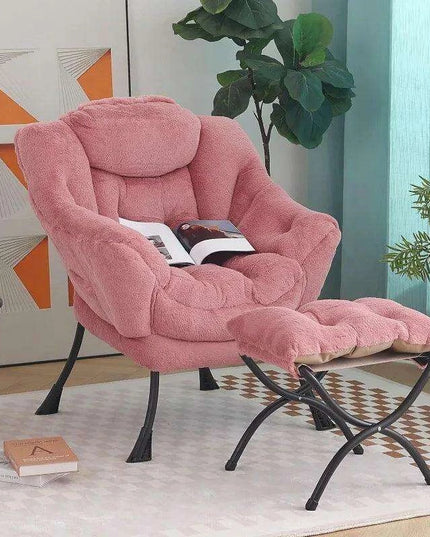 Elegant Lounge Chair Ensemble with Ottoman and Storage Compartment