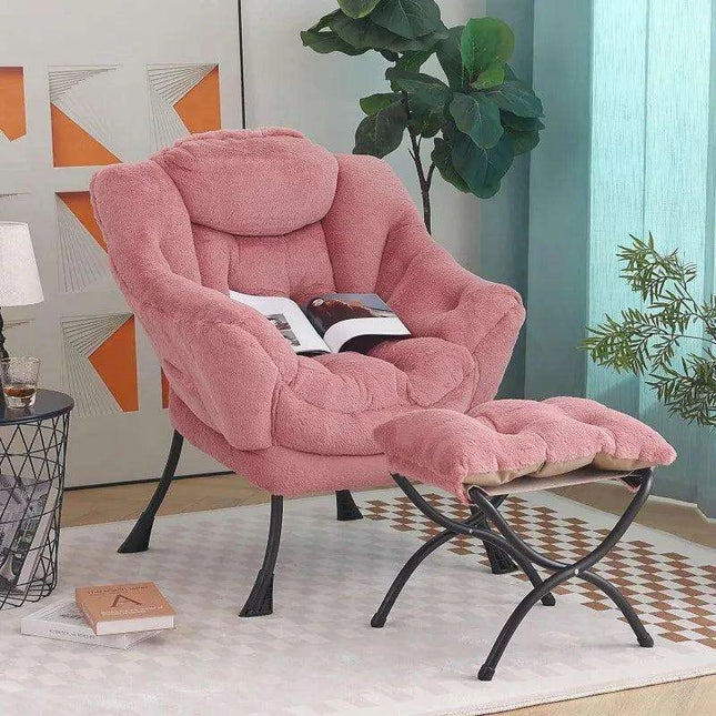 Elegant Lounge Chair Ensemble with Ottoman and Storage Compartment