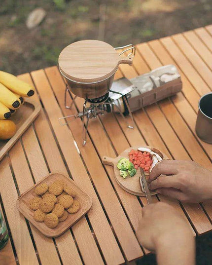 Stylish Eco-Friendly Bamboo Outdoor Serving Tray with Lockable Lid for Elegant Entertaining