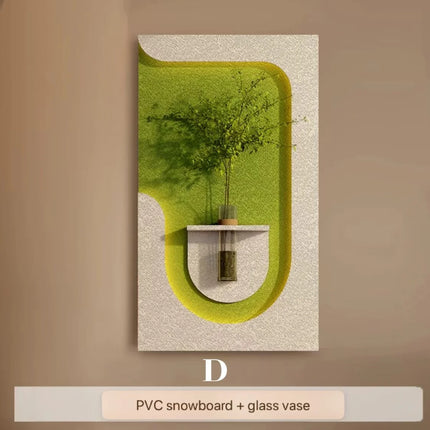 Hydroponic Wall Art Lamp with Living Green Plants