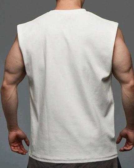 Men's Sleeveless Cotton Summer Vest - Gym Muscle Fitness Tank Top