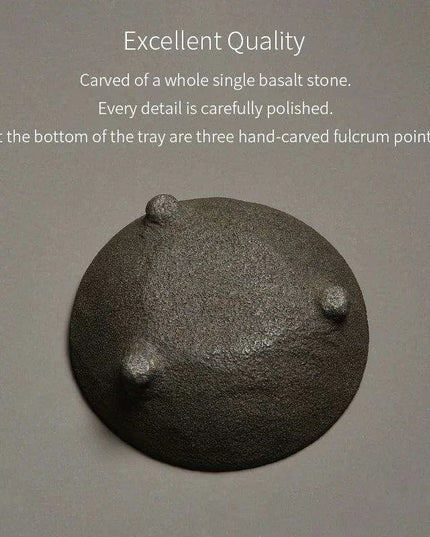 Elegant Nature Stone Tea Tray Set with Teapot Trivet and Water Reservoir for Home Aesthetics