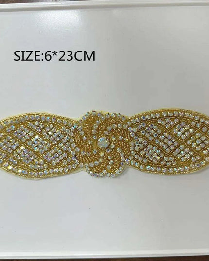 Glimmering Silver Rhinestone Floral Applique: Elegant Fashion Upgrade Accessory