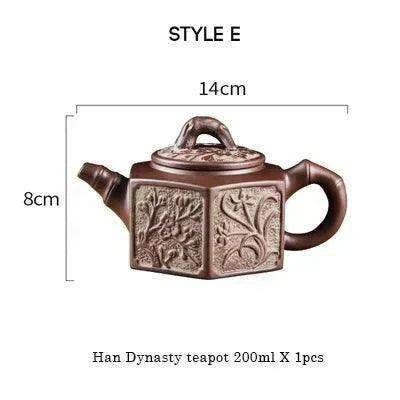 Handcrafted Purple Clay Teapot - Authentic