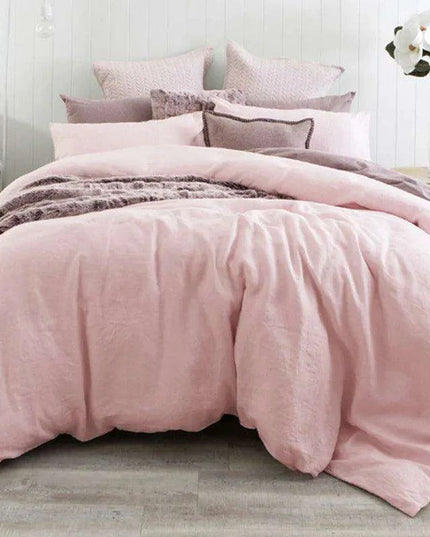 Luxurious French Linen Bedding Set - Enzyme Washed Four-Piece Collection