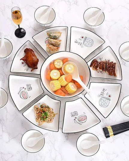 Elegant Asian Ceramic Dining Collection - Chic Tableware for Home and Special Events