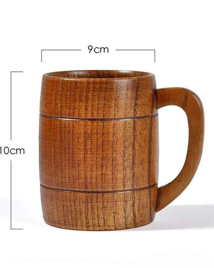 Handcrafted Rustic Spruce Wood Mug - Stylish Natural Drinkware for All Beverages