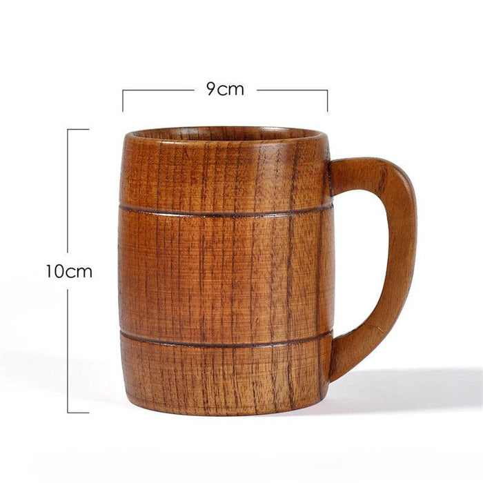 Handcrafted Rustic Spruce Wood Mug - Stylish Natural Drinkware for All Beverages