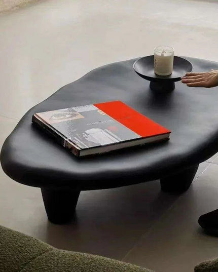 Minimalist Japanese-Inspired Oval Coffee Table