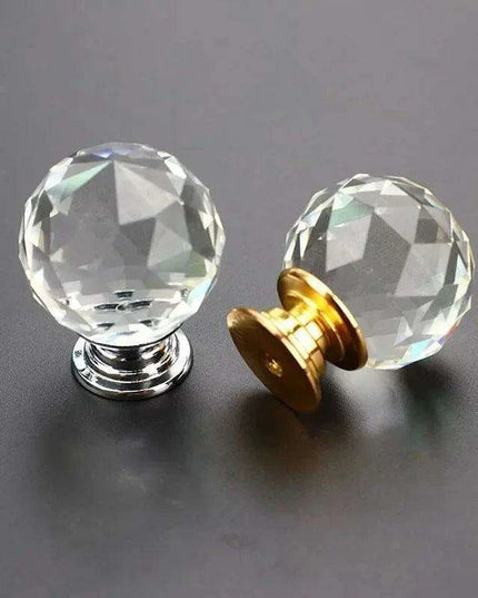 Elegant Crystal Sphere Cabinet Knobs - Chic Drawer Pulls Available in Various Sizes
