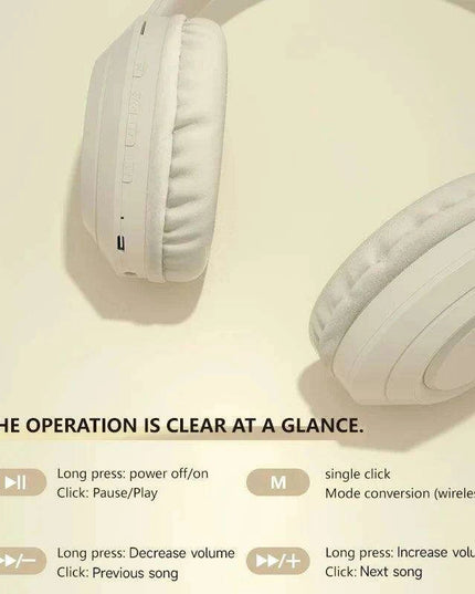 Foldable Noise-Canceling Wireless Headphones with Immersive Sound and Long Battery Life