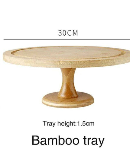 Elegant Nordic Wooden Dessert Stand with Elevated Fruit Display for Gourmet Events