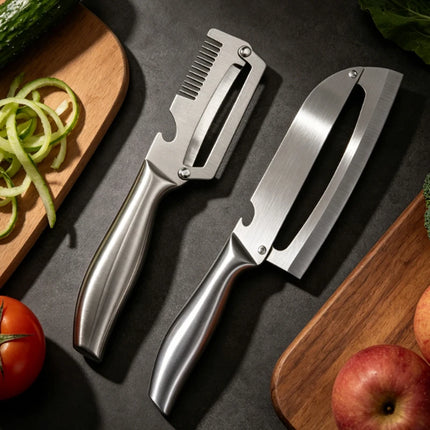 SUTUO Stainless Steel Multi-Function Vegetable Peeler with Non-Slip Ha