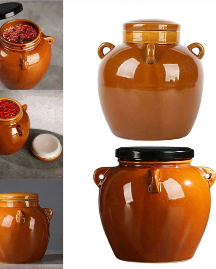 Elegant Sparkling Ceramic Storage Jar for Stylish Kitchen Decor