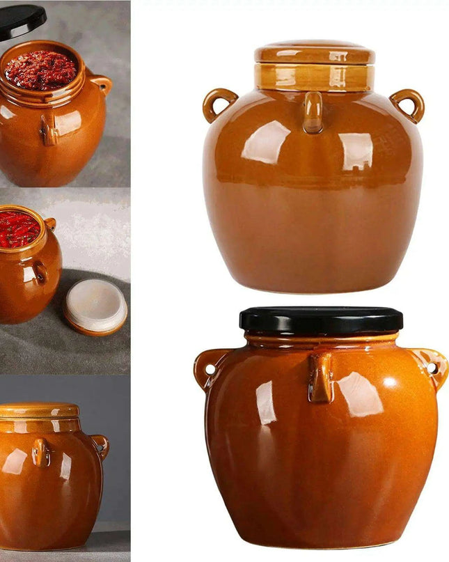 Elegant Sparkling Ceramic Storage Jar for Stylish Kitchen Decor