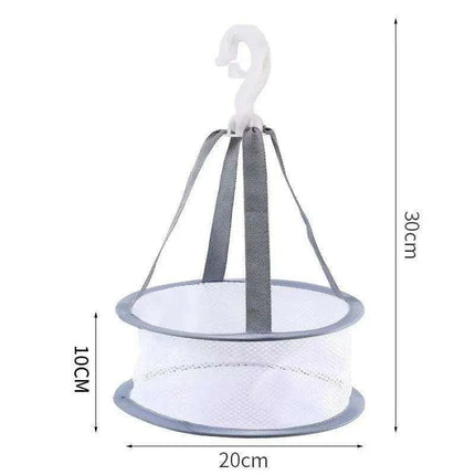 Honeycomb Windproof Portable Clothes Drying Rack with Smart Mesh Organizer