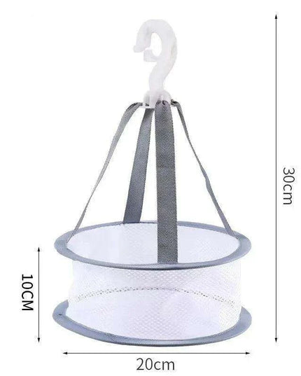 Honeycomb Windproof Portable Clothes Drying Rack with Smart Mesh Organizer