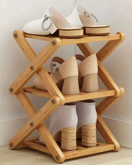 Stylish Multi-Tier Bamboo Footwear Organizer for Efficient Home Storage