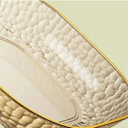 Chic Clear Serving Tray with Holder - Ideal for Elegant Salads and Snacks