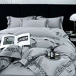 Grey / Queen Size 4pcs / Fitted Bed Sheet