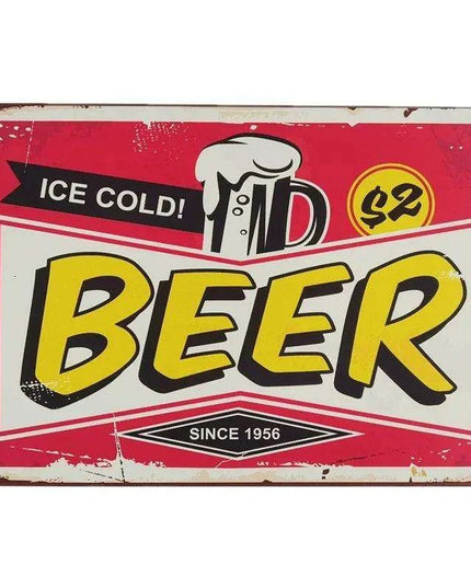 Vintage Cheers Beer Metal Sign - Perfect Wall Art for Bars, Man Caves, and Restaurants