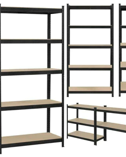 5-Tier Heavy-Duty Adjustable Metal Storage Rack - Versatile Organizer for Home, Garage, and Warehouse by SmileMart