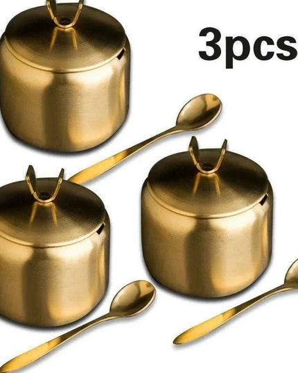 Sleek Stainless Steel Spice Organizer Set for a Contemporary Kitchen