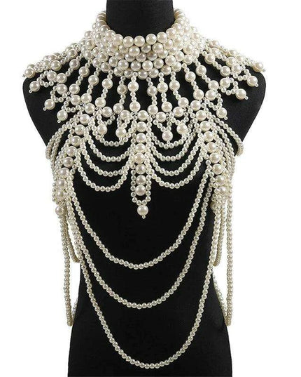 Pearl Elegance Choker and Body Chain Set