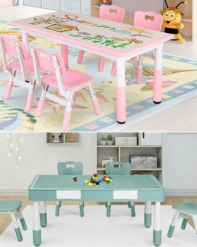 Ergonomic and Adjustable Kids Table and Chair Set for Safe Playtime