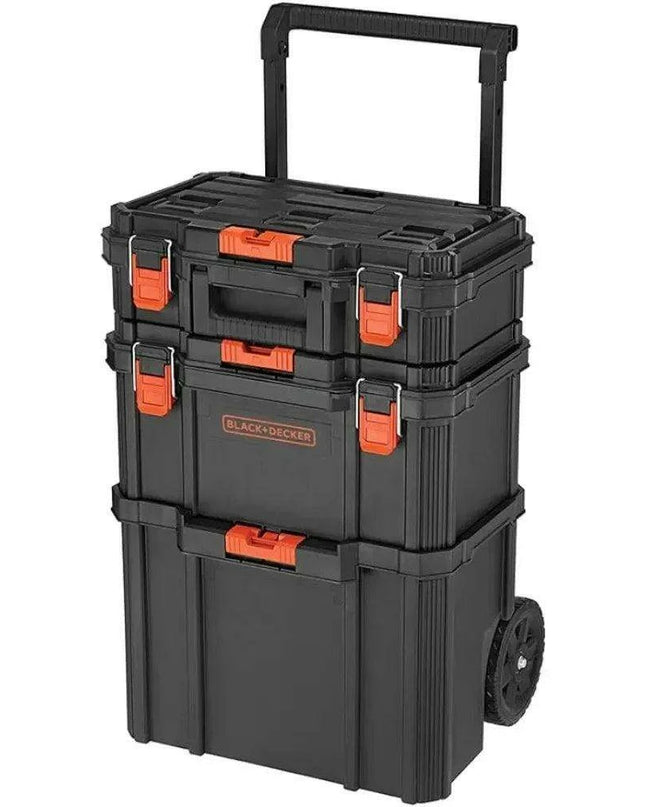 Stackable Wheeled Toolbox Organizer Set - The Ultimate Portable Storage Solution