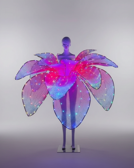 Radiant Bloom LED Glow Dress for Elegant Events