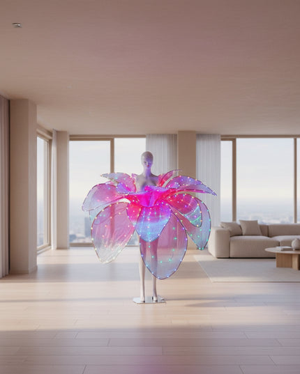 Radiant Bloom LED Glow Dress for Elegant Events