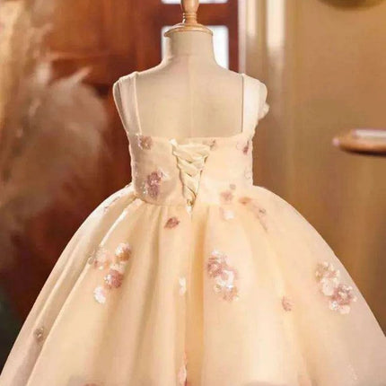 Baby Girls Sleeveless Princess Sequin Evening Dress