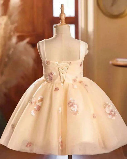 Baby Girls Sleeveless Princess Sequin Evening Dress