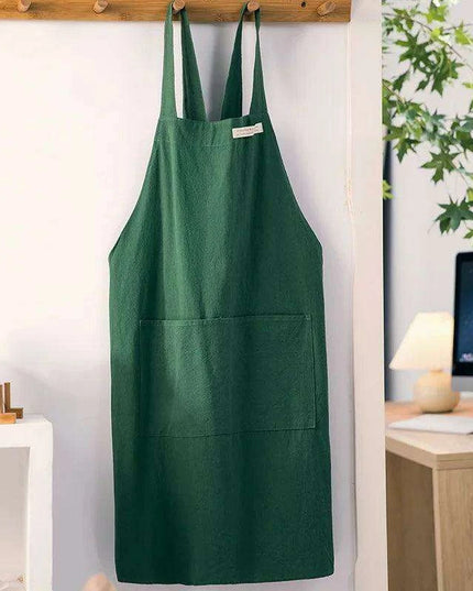 Stylish Denim and Linen Blend Apron for Women - Perfect for Cooking and Crafting