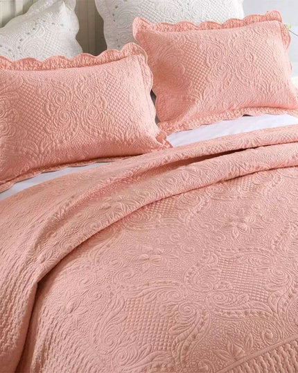 Elegant Euro-Style Embroidered Bedspread Set with Premium Cotton Filling - Versatile Summer Blanket and Mattress Cover