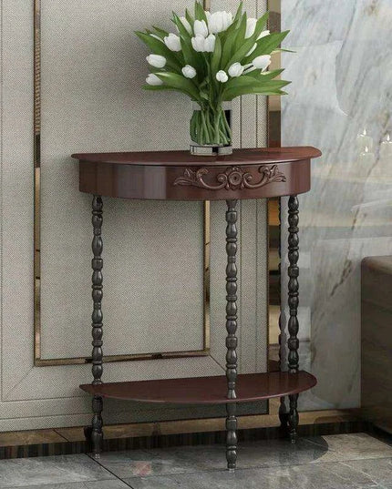 Chic European Wooden Console Table - Stylish Accent for Home Entryways