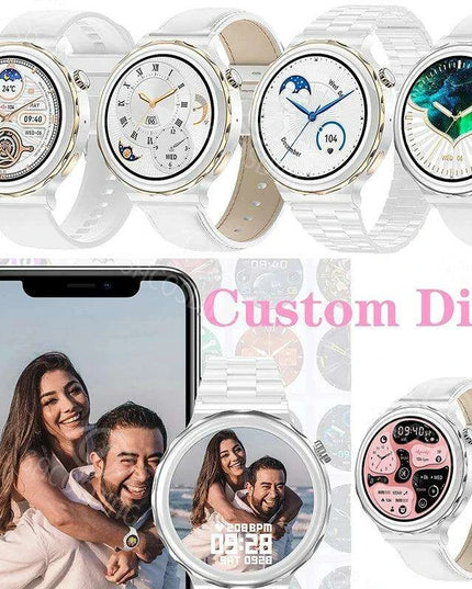 Stylish White Fitness Smartwatch with Comprehensive Health Tracking and NFC Integration