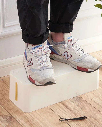 Elegant Wooden Cable Management Box with Enhanced Cooling Features and Versatile Aesthetics