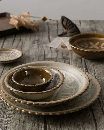 Handcrafted Japanese Ceramic Dessert Plates - A Touch of Timeless Elegance for Your Dining Experience