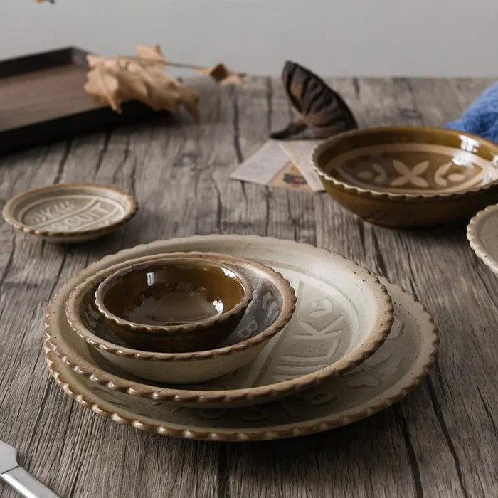 Handcrafted Japanese Ceramic Dessert Plates - A Touch of Timeless Elegance for Your Dining Experience