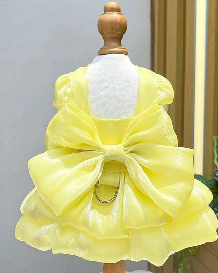 Charming Striped Butterfly Midi Dress for Small Dogs – Ideal for Special Occasions