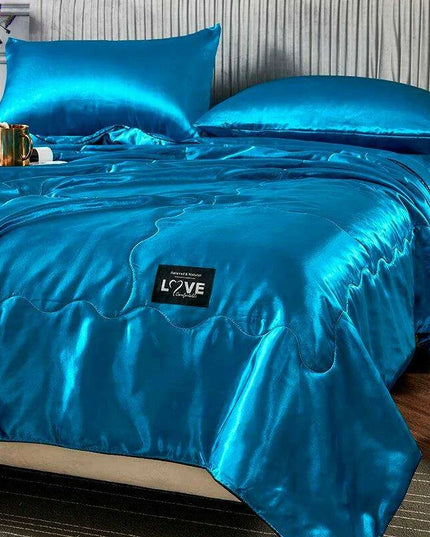 Imitation Silk Summer Comforter - Soft White Lightweight Quilt for Adults, Available in Single and Double Sizes (150*200cm)