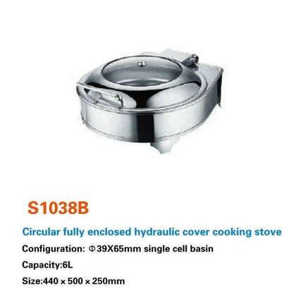 Regal Stainless Steel Chafing Dish Set with Hydraulic Warmer and Hot-Water Container