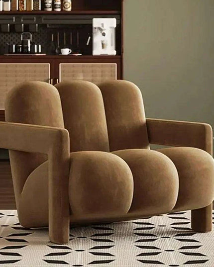 Luxurious Japanese Cream Single Sofa Chair - Chic Scandinavian Moroccan Aesthetic