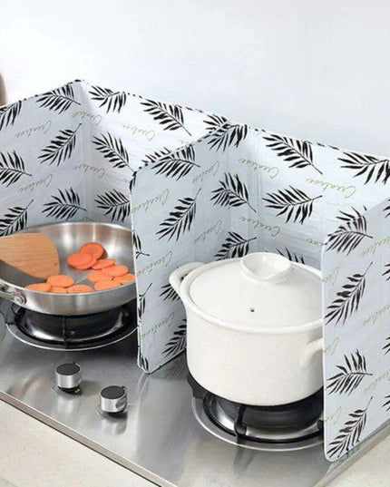 Adjustable Heat-Resistant Aluminum Kitchen Oil Splash Shield - Versatile Splatter Guard
