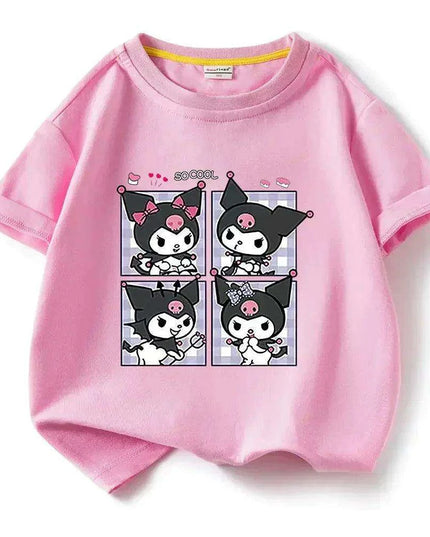 Whimsical Kuromi Kids Summer T-Shirt: Soft Cotton Tee for Magical Adventures