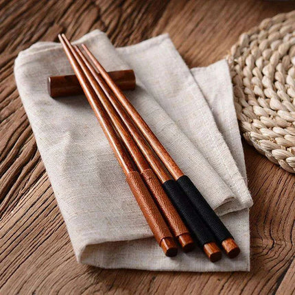 Elegant Beech Wood Chopsticks Collection: 10 Pairs for a Superior Asian Dining Experience