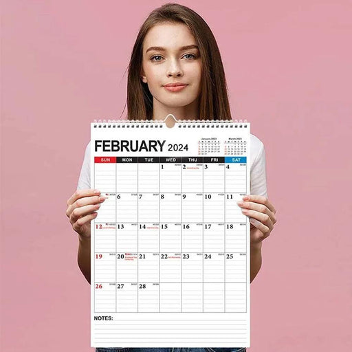 2024 Executive Spiral Bound Desk Calendar and Weekly Planner for Optimal Time Management