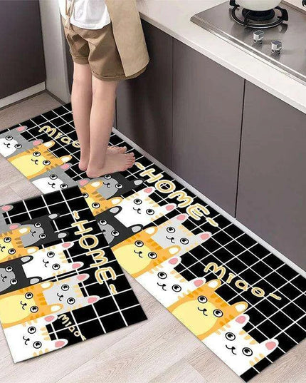 Charming Absorbent Kitchen Rug - Stylish Non-Slip Mat for Safe Living Spaces